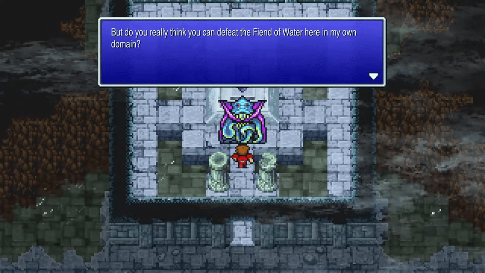 Kraken, the tentacled Fiend of Water, guards the Water Crystal