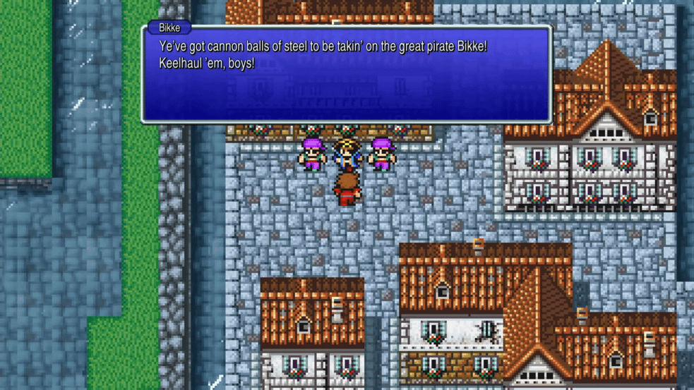 Confronting Bikke and his pirate crew in Pravoka