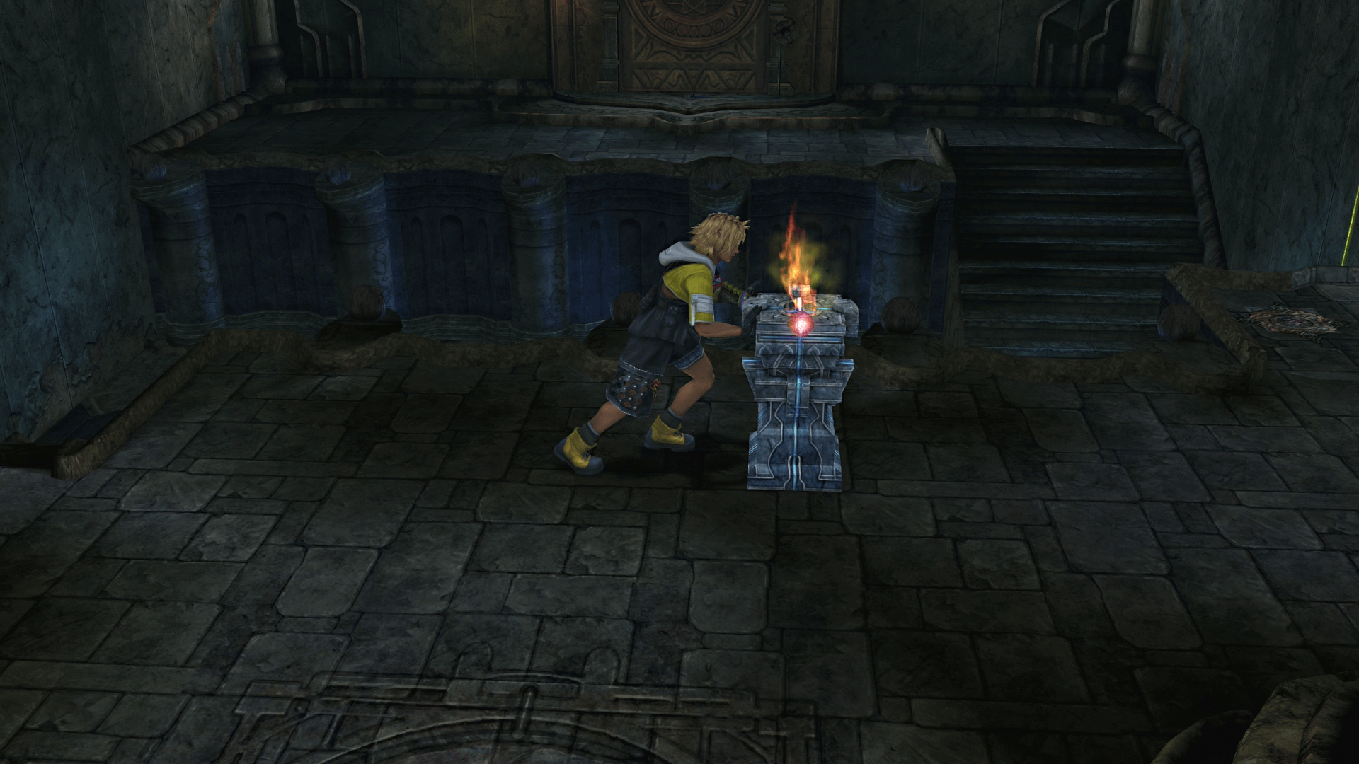 Pushing the pedestal onto the switch