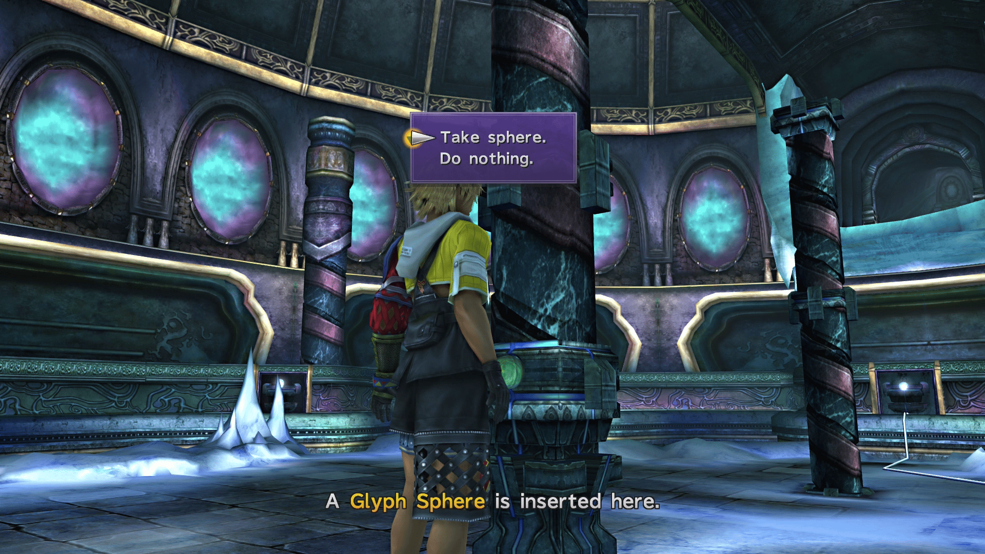 Removing the first Glyph Sphere from the center pillar