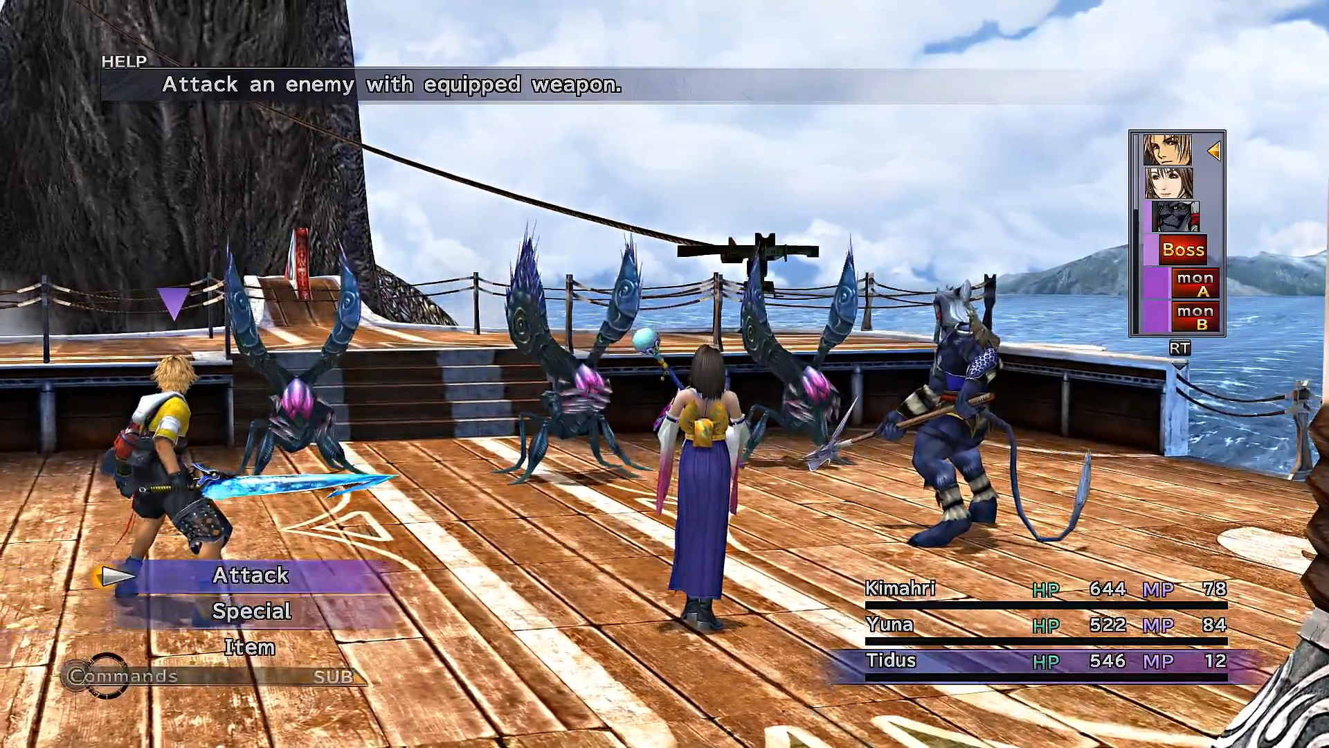 Battle against Sin's Fin