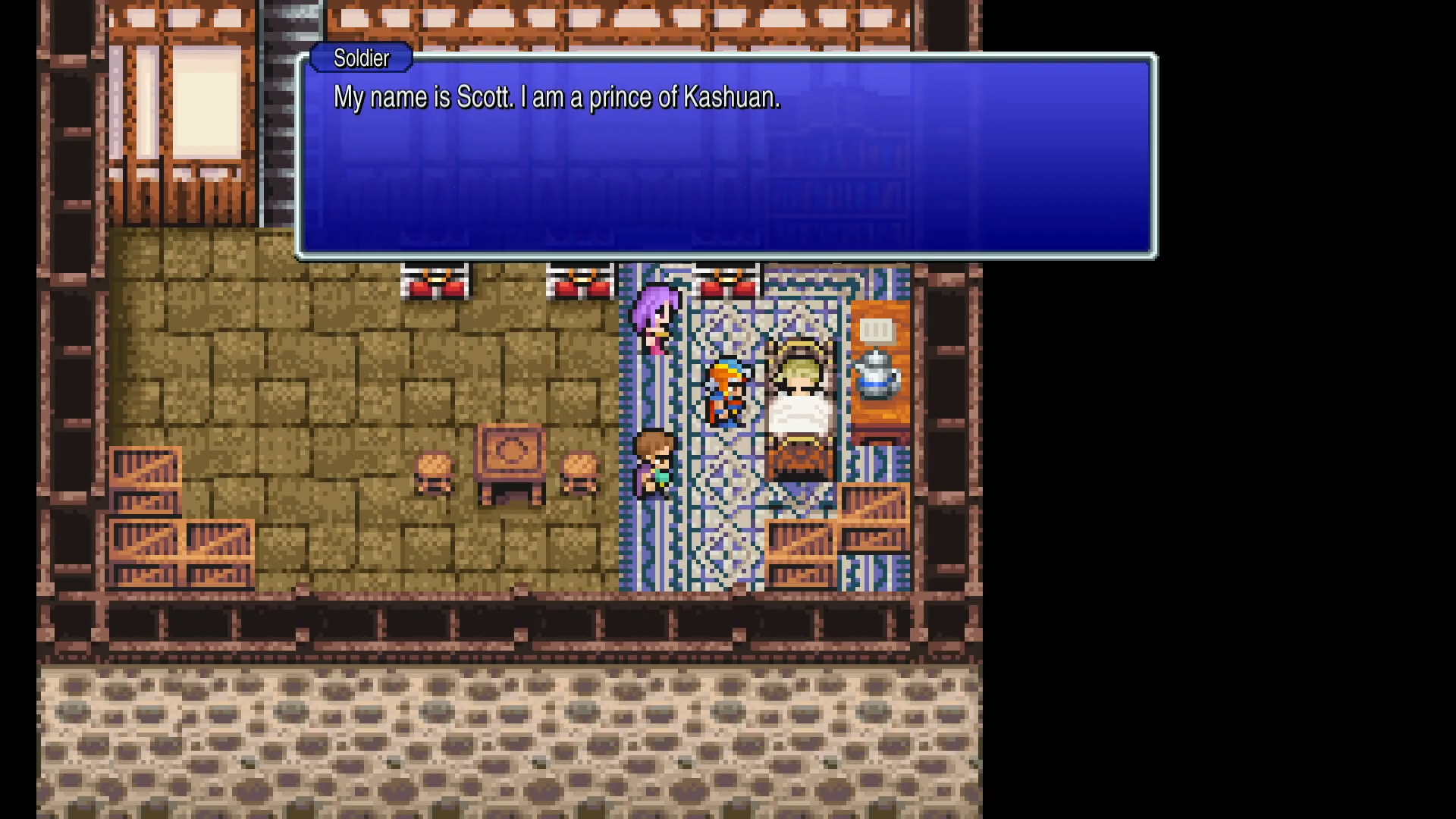 Prince Scott in the secret room behind Fynn's pub