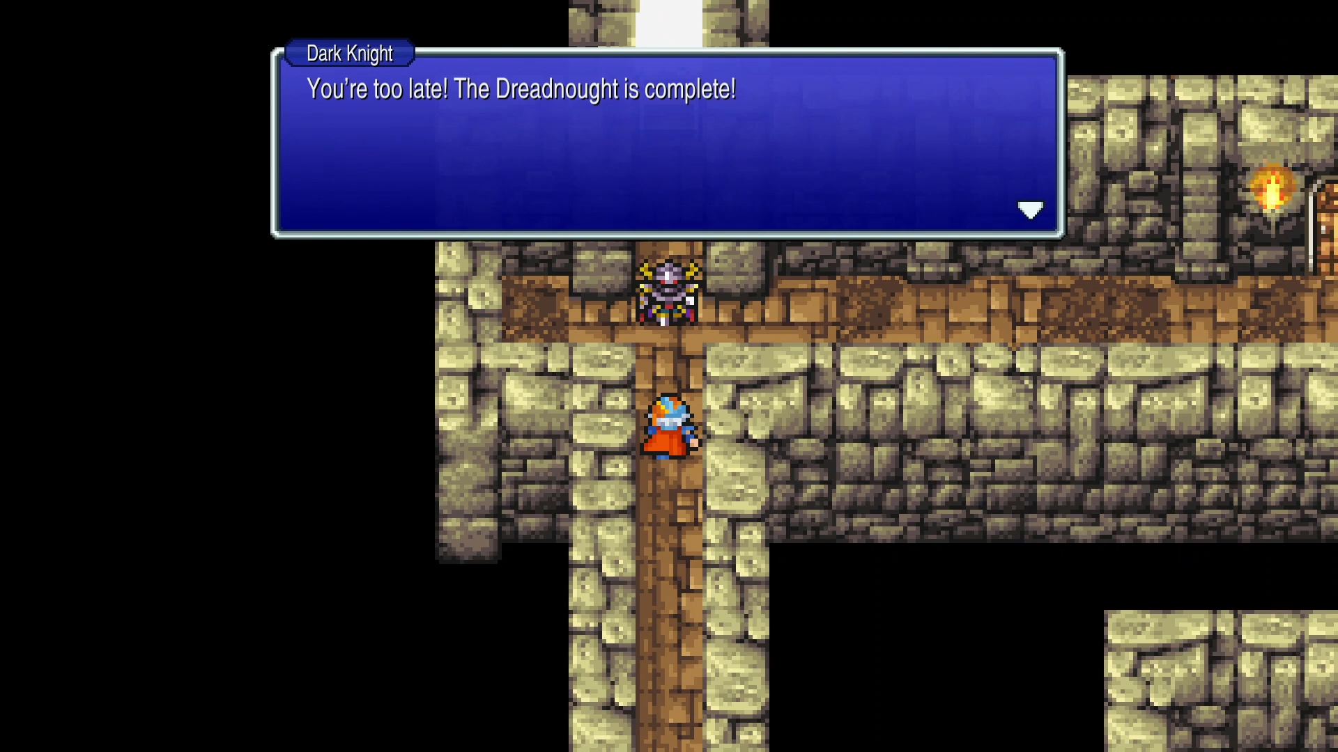 The Dark Knight blocking the path