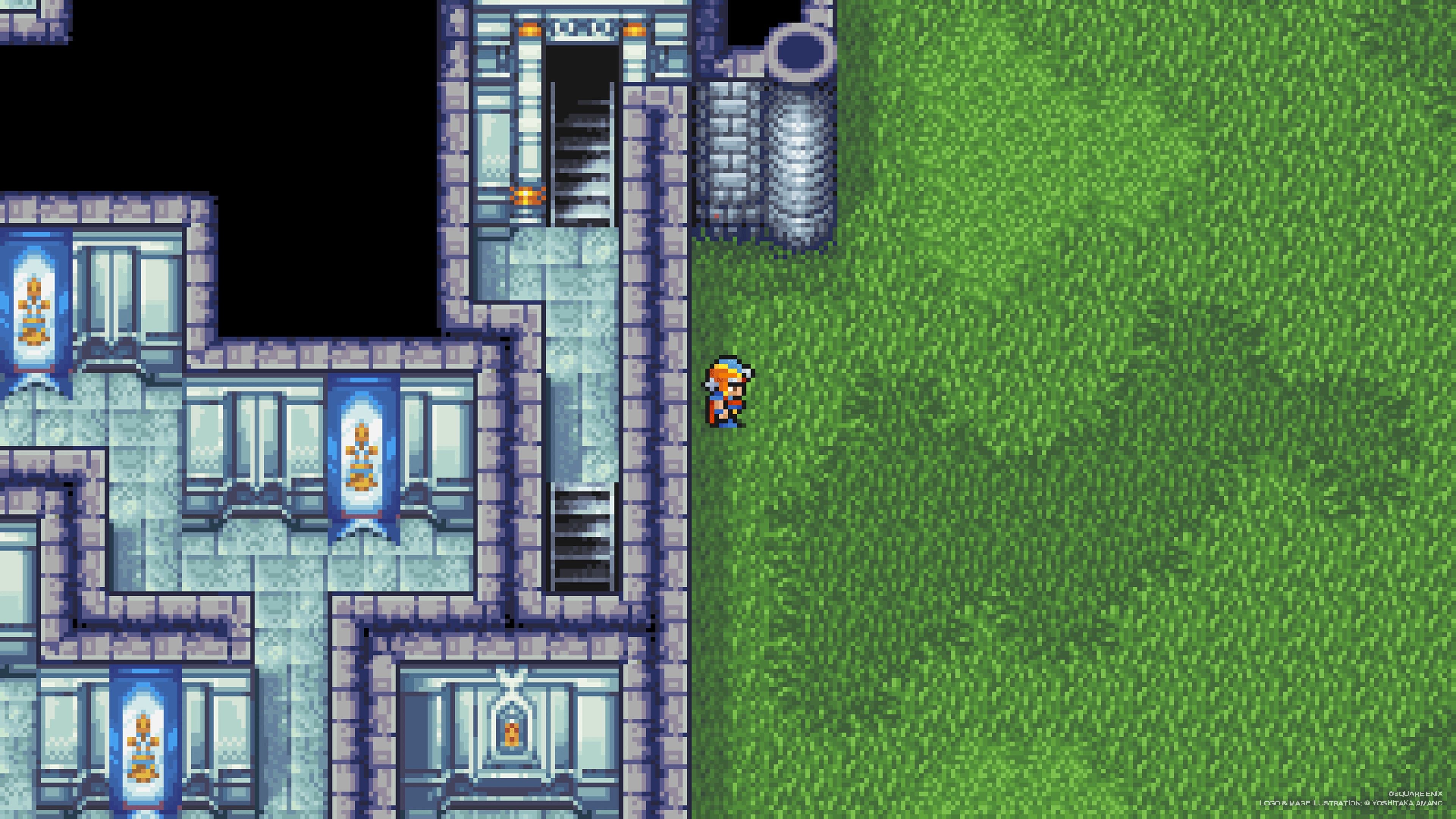 Walking outside the castle walls through hidden passage