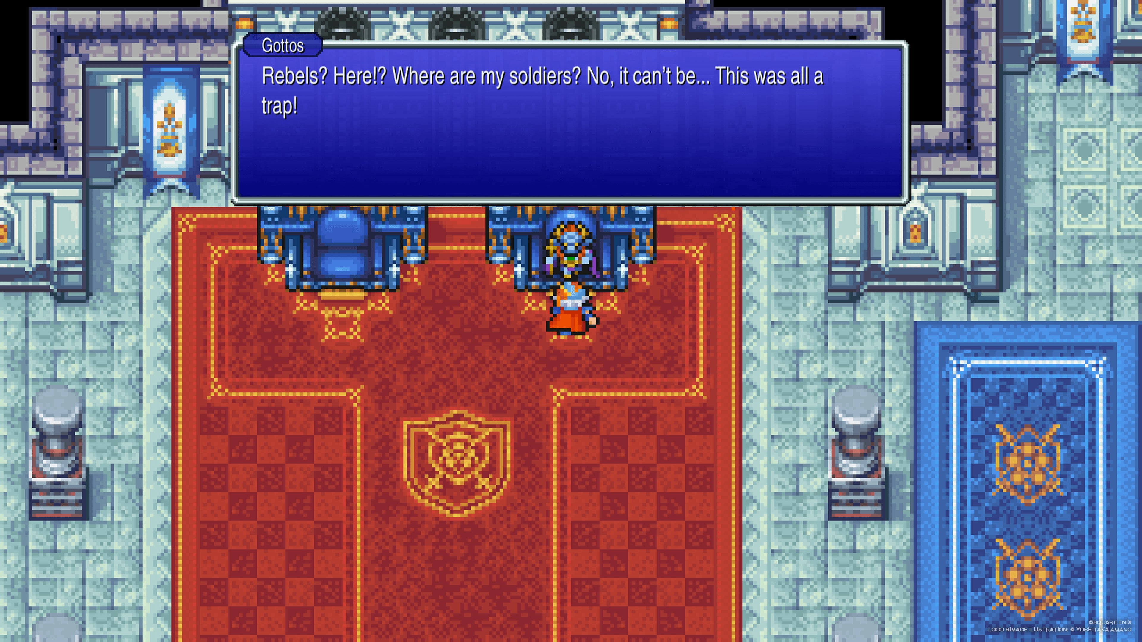 Gottos waiting in Castle Fynn throne room