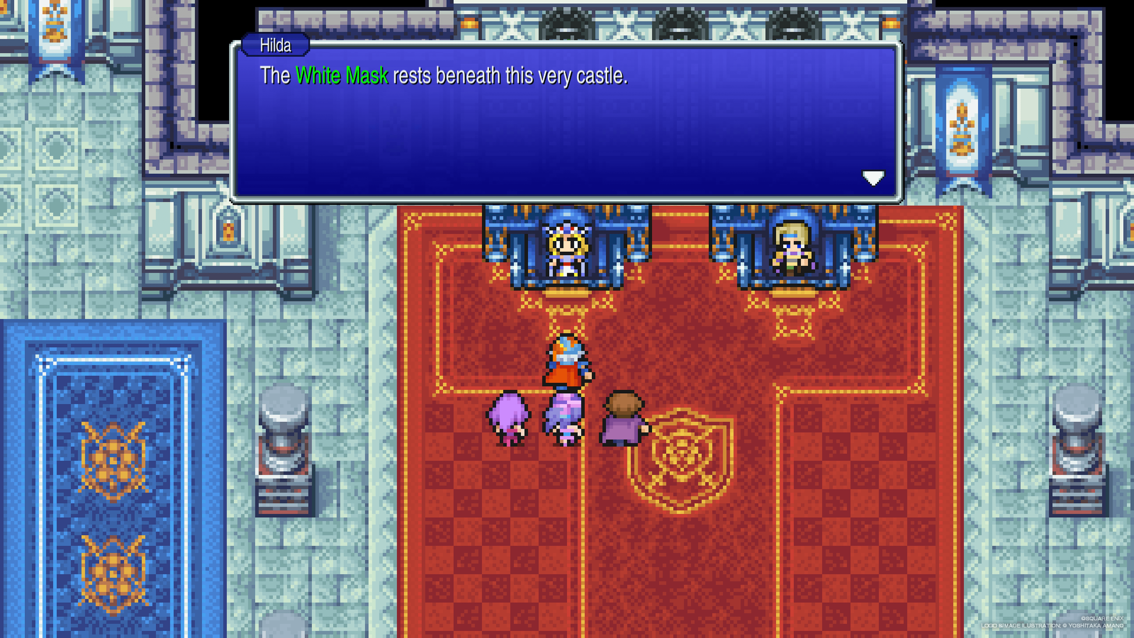 Learning passwords from Hilda after liberating Castle Fynn