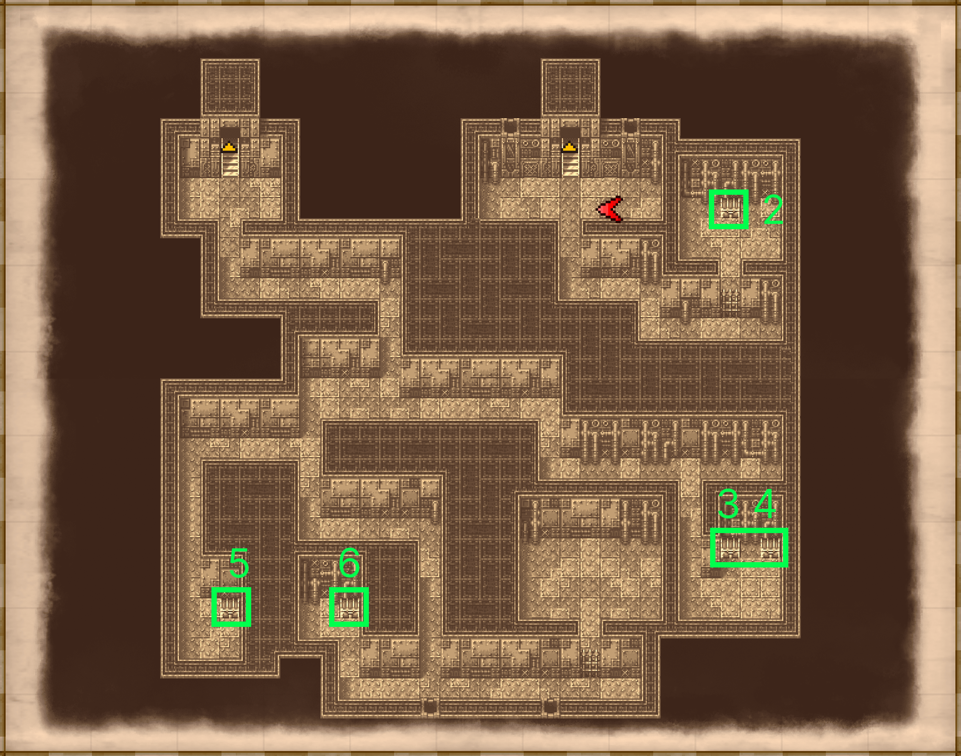 Dreadnought 2F map with chest locations