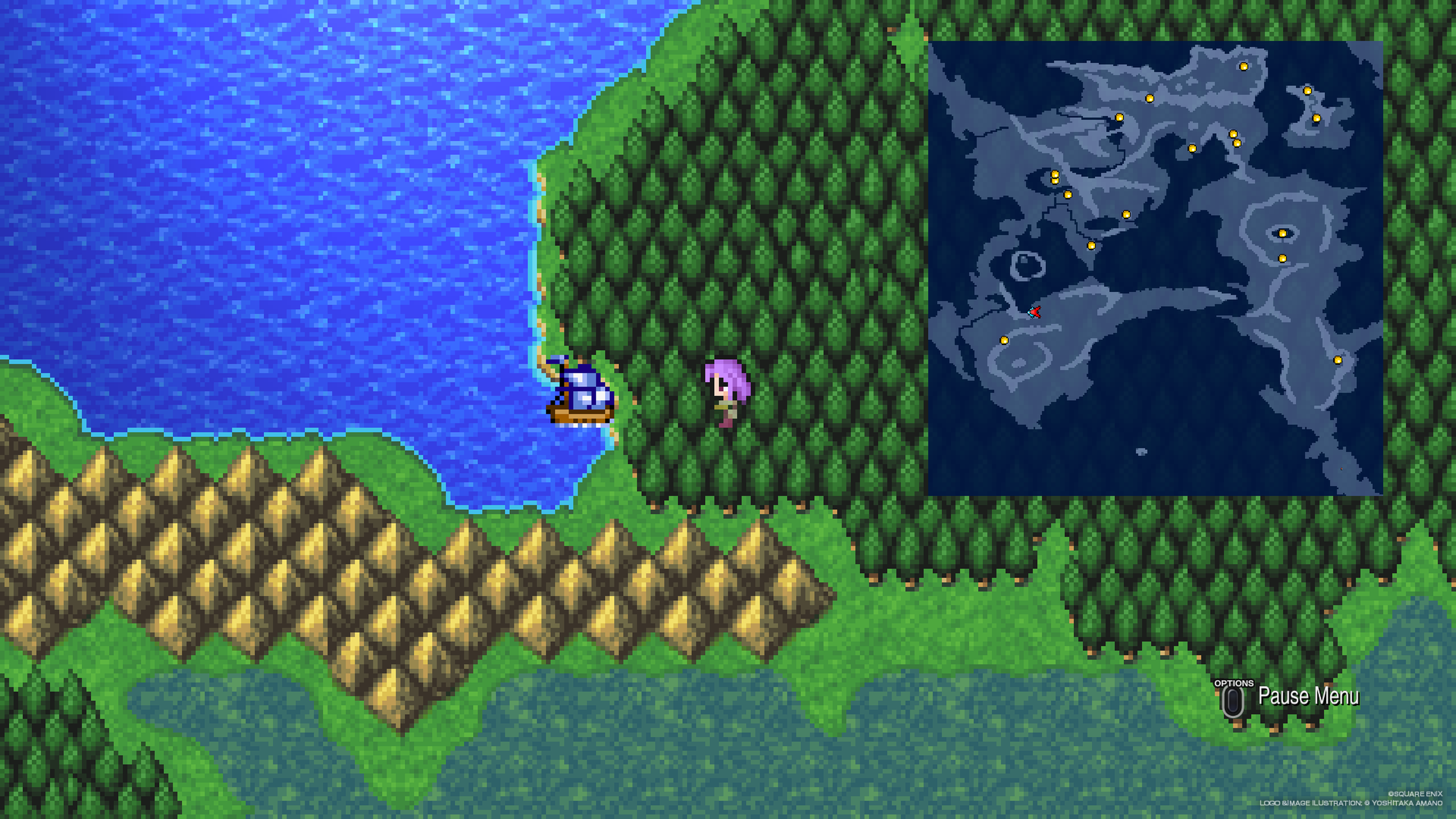 Boat docked on the northern coast near Mysidia