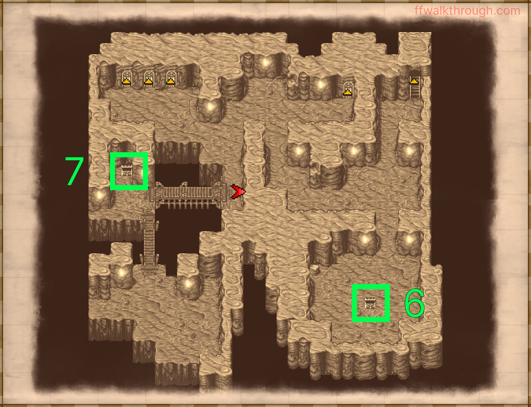 Semitt Falls B3 map with chest locations