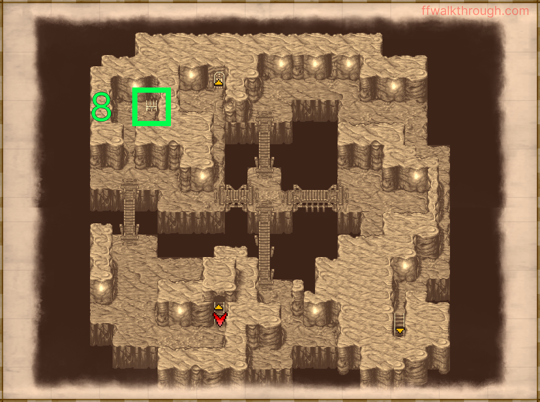 Semitt Falls B4 map with chest locations