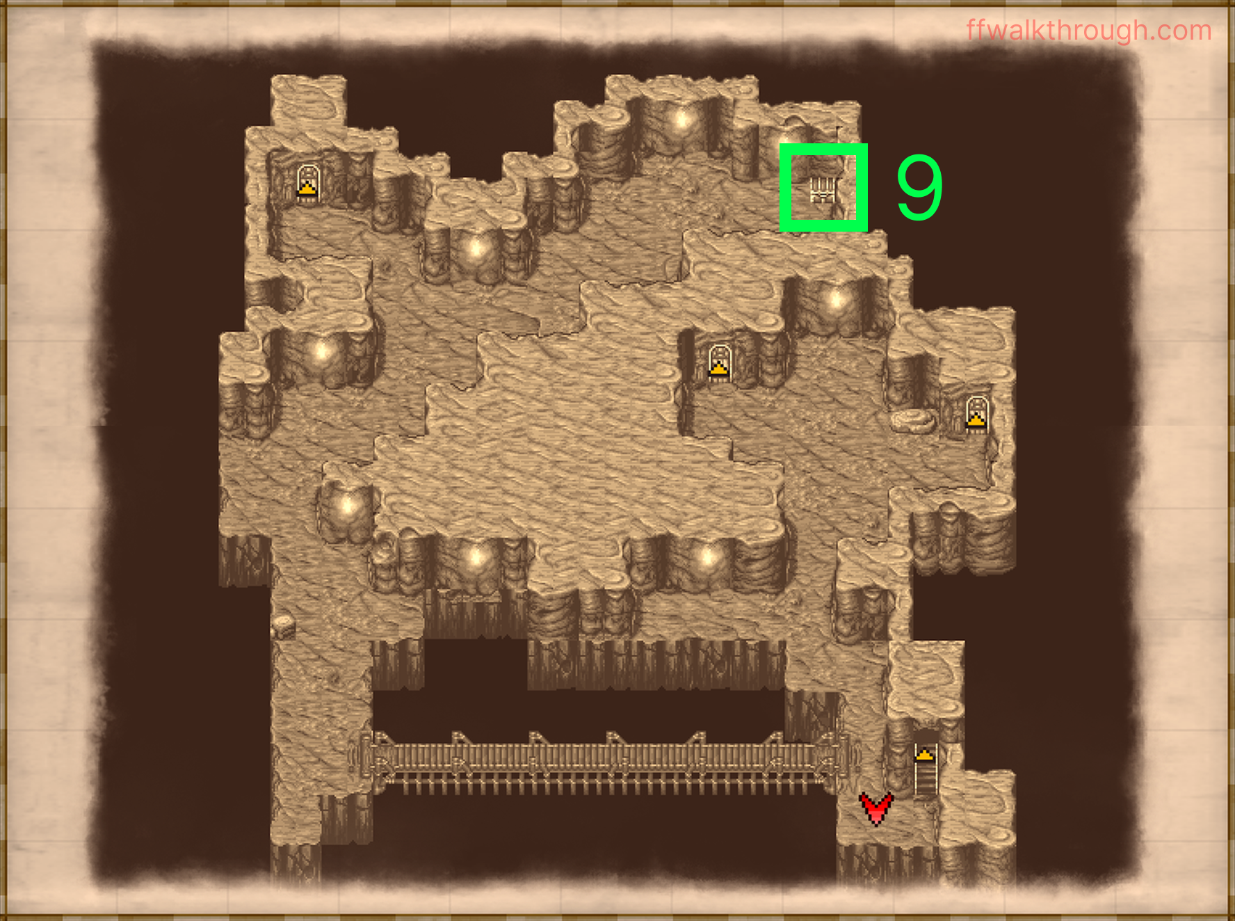 Semitt Falls B5 map with chest locations